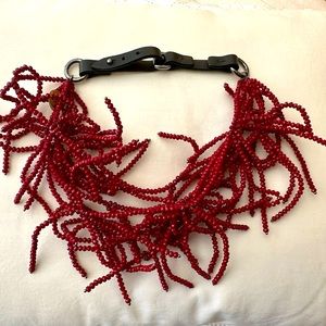 Brunello Cucinelli, necklace, collier red not sure what material  color 🪸